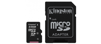 Kingston تُطلق بطاقة ذاكرة بحجم 64GB بتقنية MicroSDXC