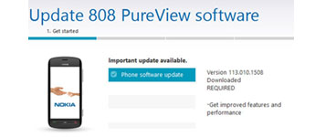نوكيا تقوم بإصدار ترقية جديدة لهاتف PureView 808 من خلال PC Suite