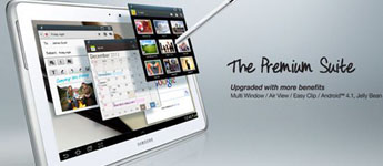 Samsung Galaxy Note 10.1 و Tab 2 يحصلان على ترقية Jelly Bean