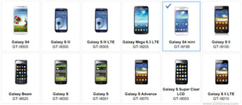 ظهور هاتف Galaxy S4 Mini علي موقع التطبيقات الخاص بسامسونج